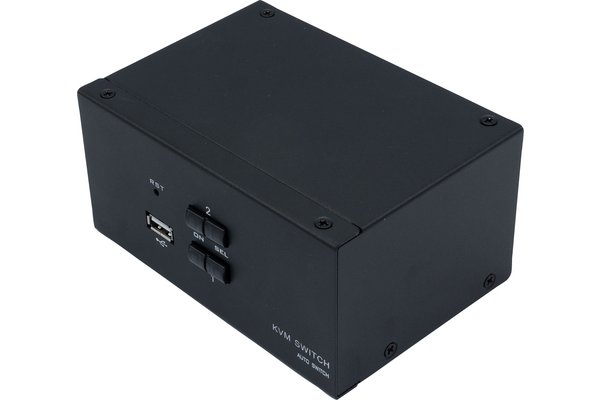 DEXLAN KVM Switch Double cran DP 4K/USB/Audio 2 ports