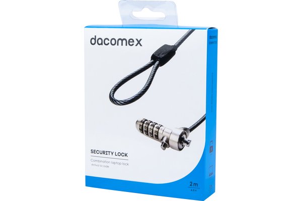 Cadenas à code avec câble acier rétractable 1,8m - Achat/Vente DACOMEX  915081